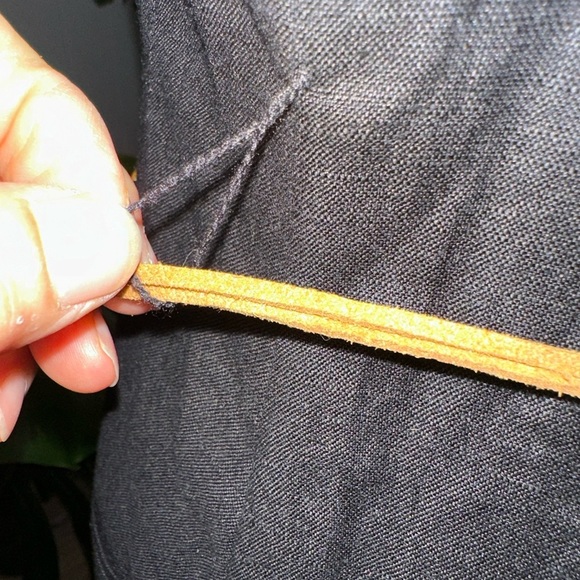 🛍️Positive Attitude petite black button down dress with removable belt size P6 - Picture 9 of 9